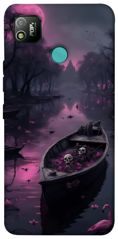 Чехол на TECNO POP 4 Boat and flamingo фото 1 из 1