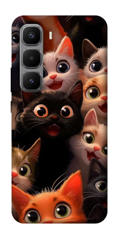Чохол на Infinix Hot 60 Pro+ happy cats фото 1 з 1