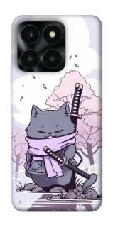 Чохол на Huawei Honor X6a Samurai cat фото 1 Чохол на Huawei Honor X6a Samurai cat фото 1 з 1