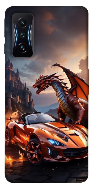 Чехол на Xiaomi Poco F4 GT Сar and dragon фото 1 из 1