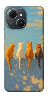 Чехол на TECNO Spark 40C cats on wall фото 1 из 1