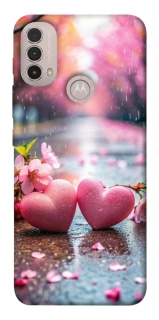 Чехол на Motorola Moto E40 Pink heart фото 1 из 1
