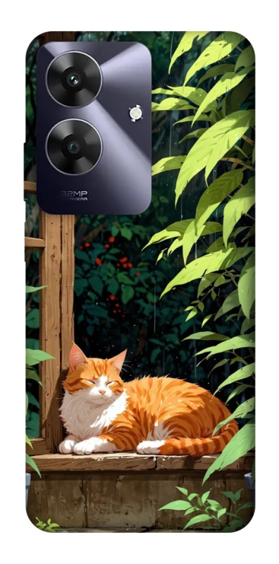 Чехол на Realme Note 60 red cat фото 1 из 1