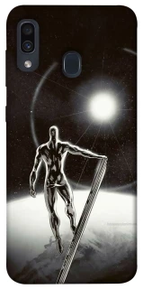 Чехол на Samsung Galaxy A20 / A30 Серебряный сёрфер фото 1 из 1