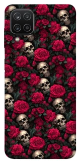 Чехол на Samsung Galaxy A12 Черепа и розы фото 1 из 1