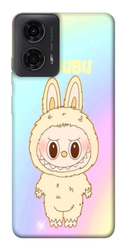 Чохол на Motorola Moto G04 Fluffy Rainbow Labubu фото 1 з 1