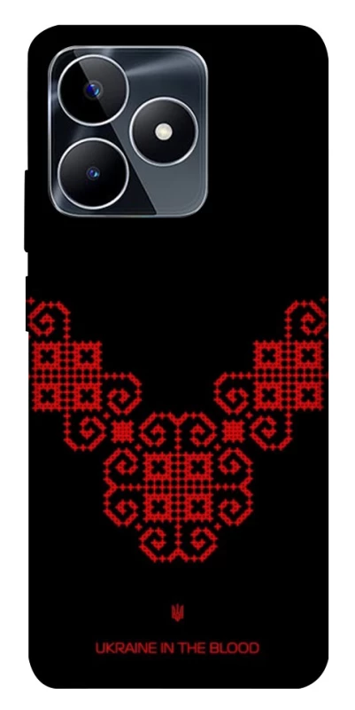 Чехол на Realme C53 Черно-красная вышиванка фото 1 из 1