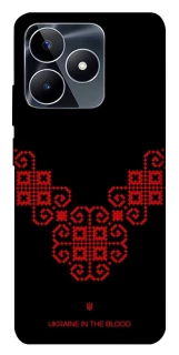 Чехол на Realme C53 Черно-красная вышиванка фото 1 из 1