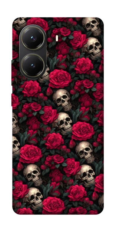 Чохол на Xiaomi Poco X6 Pro Черепа та рози фото 1 з 1