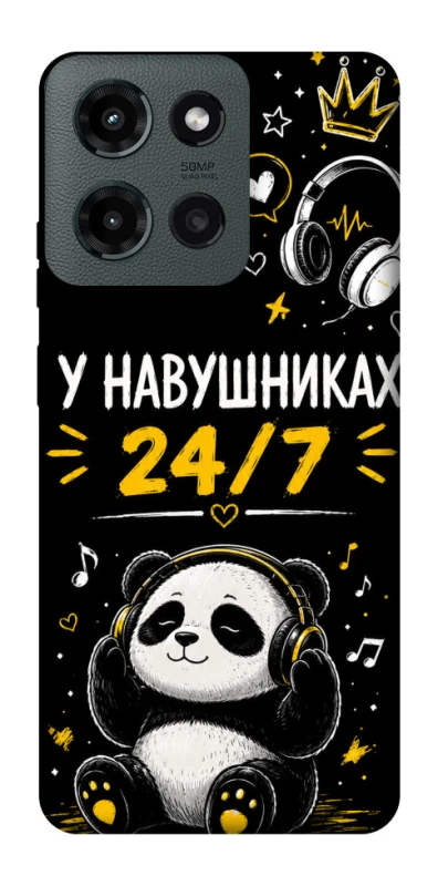 Чехол на Motorola Moto G Power (2025) У навушниках 24/7 фото 1 из 1