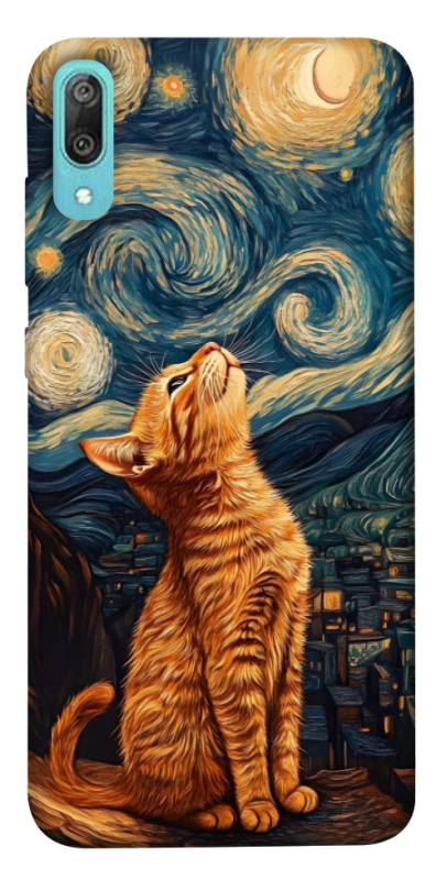 Чохол на Huawei Y6 Pro (2019) van gogh cat фото 1 з 1