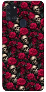 Чехол на Samsung Galaxy A21s Черепа и розы фото 1 из 1