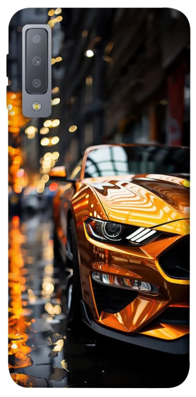 Чохол на Samsung A750 Galaxy A7 (2018) Golden sports car фото 1 з 1