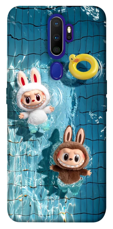 Чохол на Oppo A5 (2020) / Oppo A9 (2020) Labubu in the pool фото 1 з 1