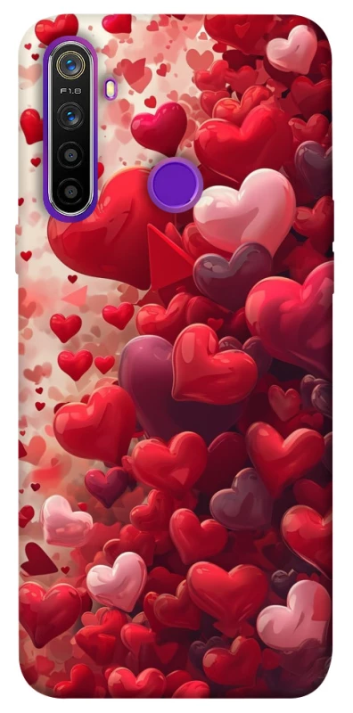 Чохол на Realme 5 Many hearts фото 1 з 1