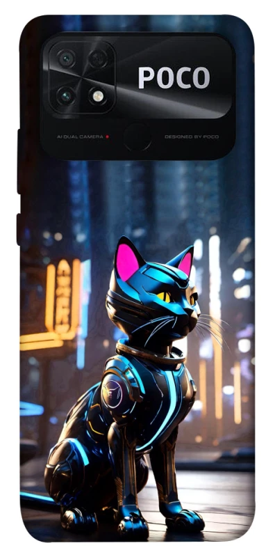Чехол на Xiaomi Poco C40 Cyber cat фото 1 из 1