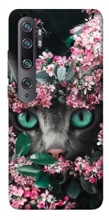 Чехол на Xiaomi Mi Note 10 / Note 10 Pro / Mi CC9 Pro Кот в цветах фото 1 из 1
