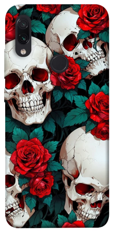 Чохол на Xiaomi Redmi Note 7 / Note 7 Pro / Note 7s skull and rose фото 1 з 1