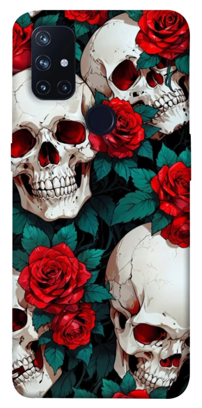 Чохол на OnePlus Nord N10 5G skull and rose фото 1 з 1