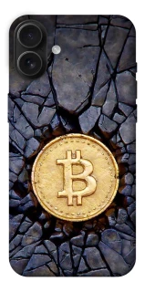 Чохол на Apple iPhone 16 Plus Bitcoin cracks фото 1 з 1