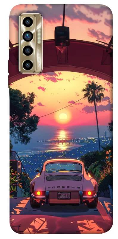 Чехол на TECNO Camon 17P Porsche at sunset фото 1 из 1
