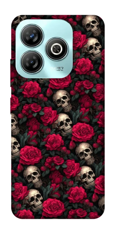 Чохол на ZTE Blade A75 4G Черепа та рози фото 1 з 1