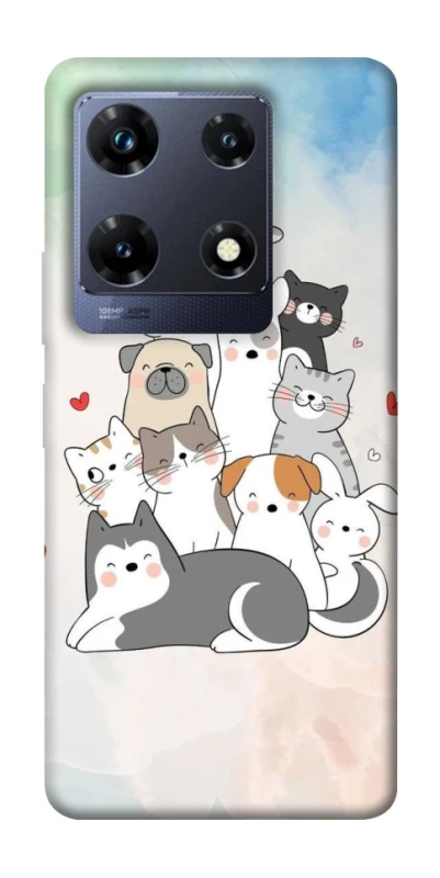 Чохол на Infinix Note 30 Pro Funny Pets ver.2 фото 1 з 1