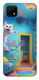 Чохол на Realme C21Y crazy cat фото 1 з 1