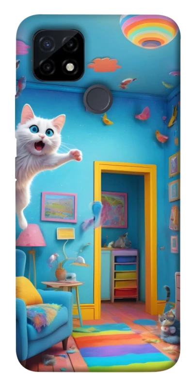 Чохол на Realme C25Y crazy cat фото 1 з 1