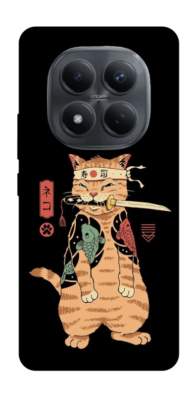 Чехол на Xiaomi Redmi Note 15 Pro 4G Кот-самурай фото 1 из 1