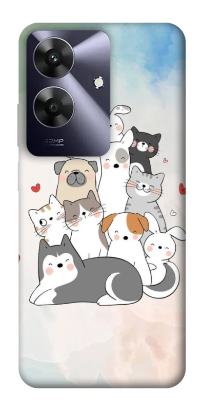 Чехол на Realme Note 60 Funny Pets ver.2 фото 1 из 1