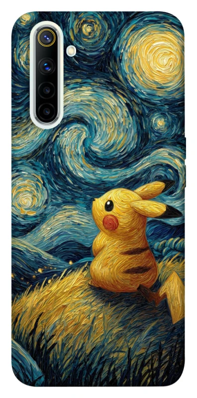 Чохол на Realme 6 Pikachu and Van Gogh фото 1 з 1