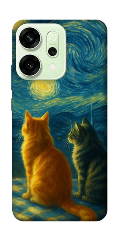 Чохол на Oppo Reno 14 Cats under the stars фото 1 з 1