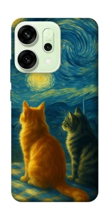Чехол на Oppo Reno 14 Cats under the stars фото 1 Чехол на Oppo Reno 14 Cats under the stars фото 1 из 1