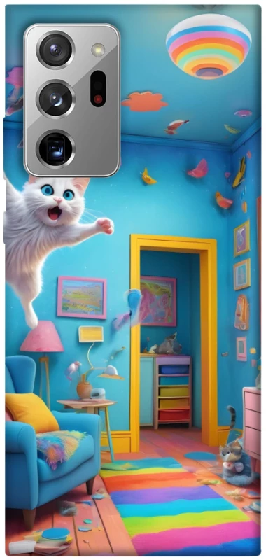 Чехол на Samsung Galaxy Note 20 Ultra crazy cat фото 1 из 1