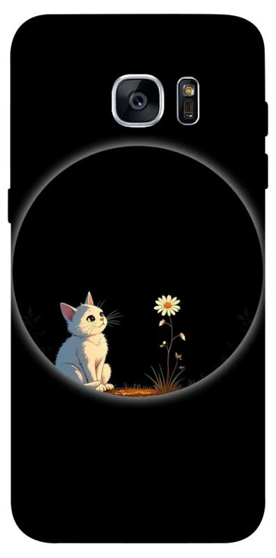 Чохол на Samsung G935F Galaxy S7 Edge Cat and flower фото 1 з 1