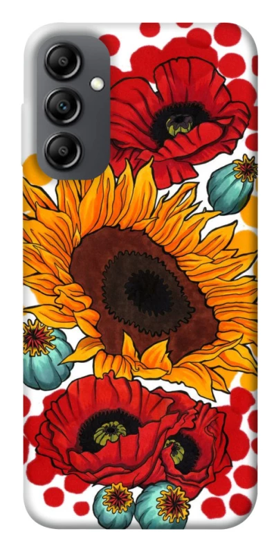 Чохол на Samsung Galaxy A14 4G/5G Соняшники та маки фото 1 з 1