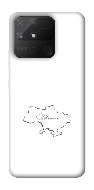 Чохол на Realme Narzo 50A Ukraine map фото 1 з 1