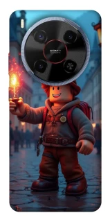 Чехол на ZTE Blade V70 Max Roblox Fire Logo Blue Flames фото 1 из 1