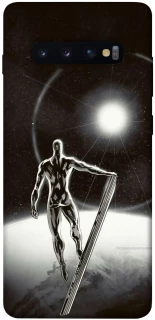 Чехол на Samsung Galaxy S10+ Серебряный сёрфер фото 1 из 1