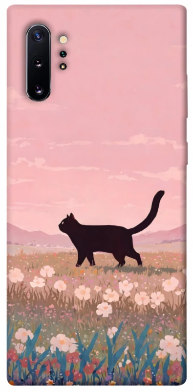 Чохол на Samsung Galaxy Note 10 Plus cat on a field фото 1 з 1