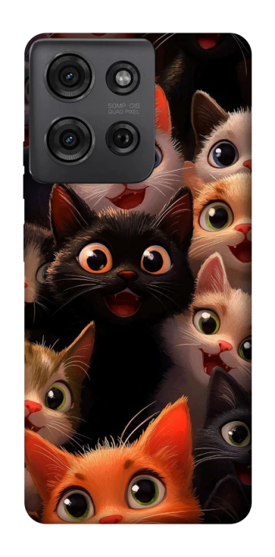 Чохол на Motorola Moto G75 happy cats фото 1 з 1
