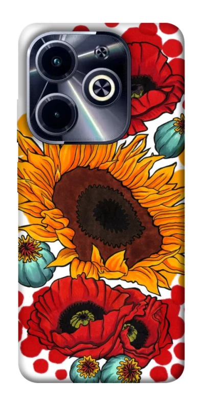 Чохол на Infinix Hot 40i Соняшники та маки фото 1 з 1