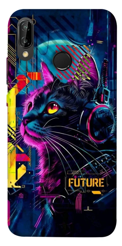Чохол на Huawei P20 Lite Cyber Cat v2 фото 1 з 1