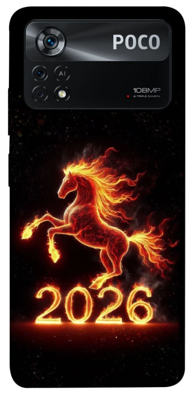 Чохол на Xiaomi Poco X4 Pro 5G Red Fire Horse ver.1 фото 1 з 1