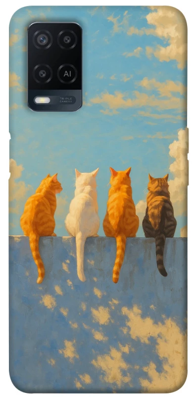 Чохол на Oppo A54 4G cats on wall фото 1 з 1