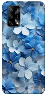 Чехол на Oppo A74 4G Синие цветы фото 1 из 1