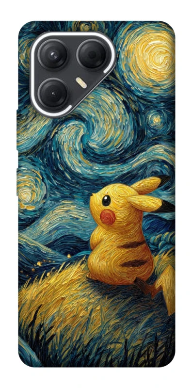 Чохол на TECNO Pova 7 Pikachu and Van Gogh фото 1 з 1