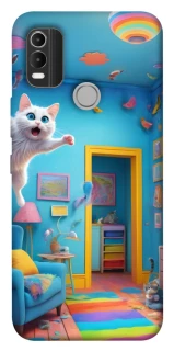 Чохол на Nokia C21 Plus crazy cat фото 1 з 1