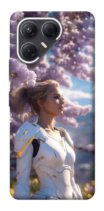 Чехол на TECNO Pova 7 Cyber space girl ver.1 фото 1 из 1